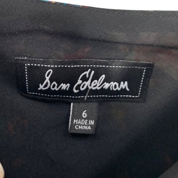 Sam Edelman Mixed Media Slip Dress Floral Cheetah Print Sleeveless Size 6 - Picture 9 of 12